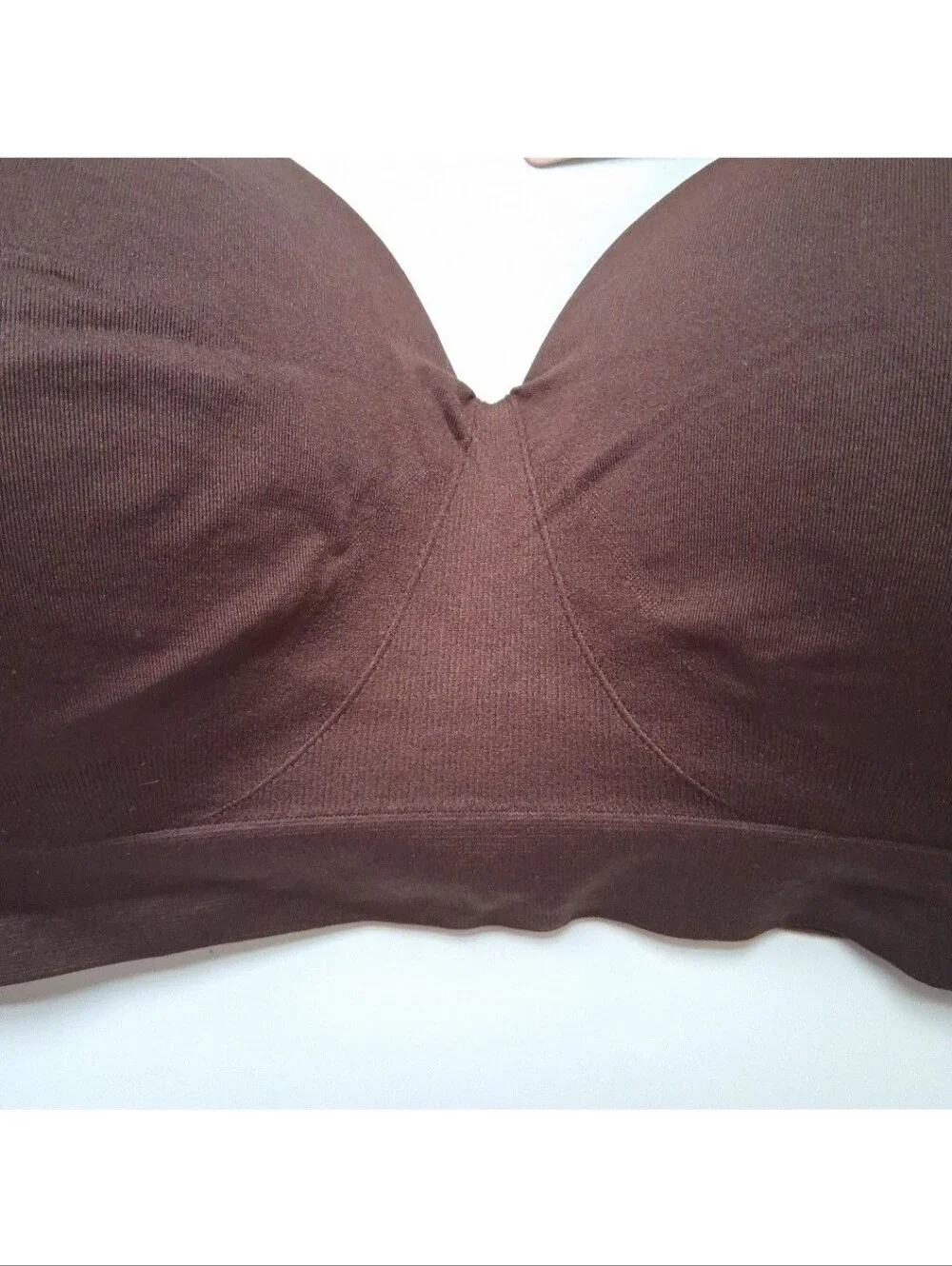 Feelingirl Wireless Push Up Bra Seamless 3XL Brown Full Coverage Comfort Smooth